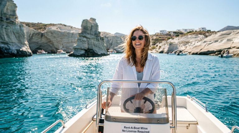 Boat Rental in Milos Without a License – The Ultimate Freedom Experience